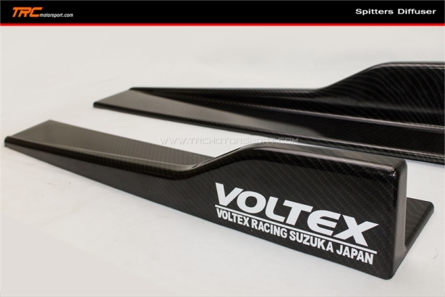 ครอบสเกิร์ตข้าง VOLTEX Size-M ยาว 60 cm. ลายเคฟล่า ติดตั้งได้ทุกรุ่น (Side Diffuser)